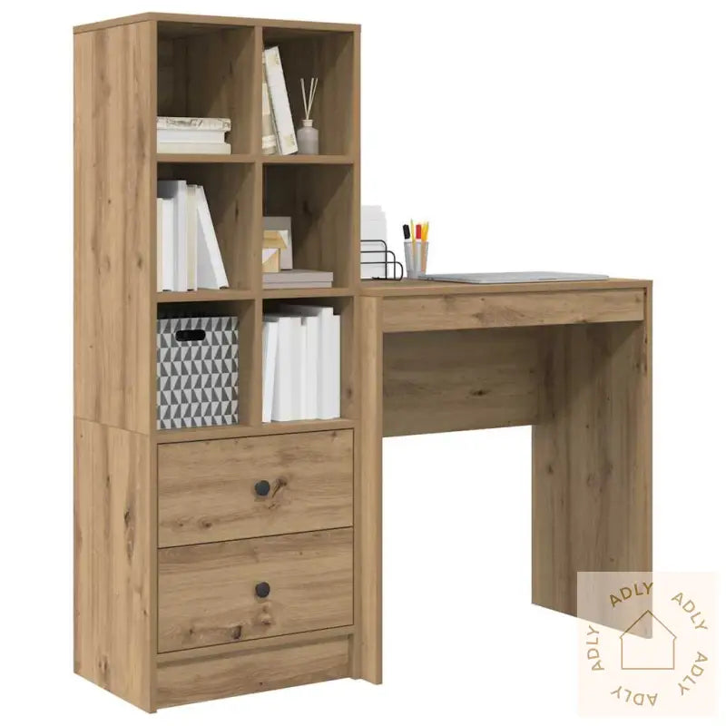 Skrivebord Med Lagring Artisan Eik Konstruert Tre