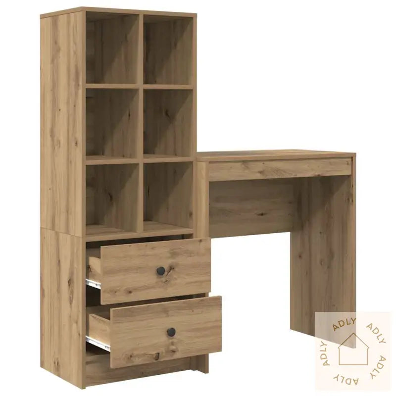 Skrivebord Med Lagring Artisan Eik Konstruert Tre