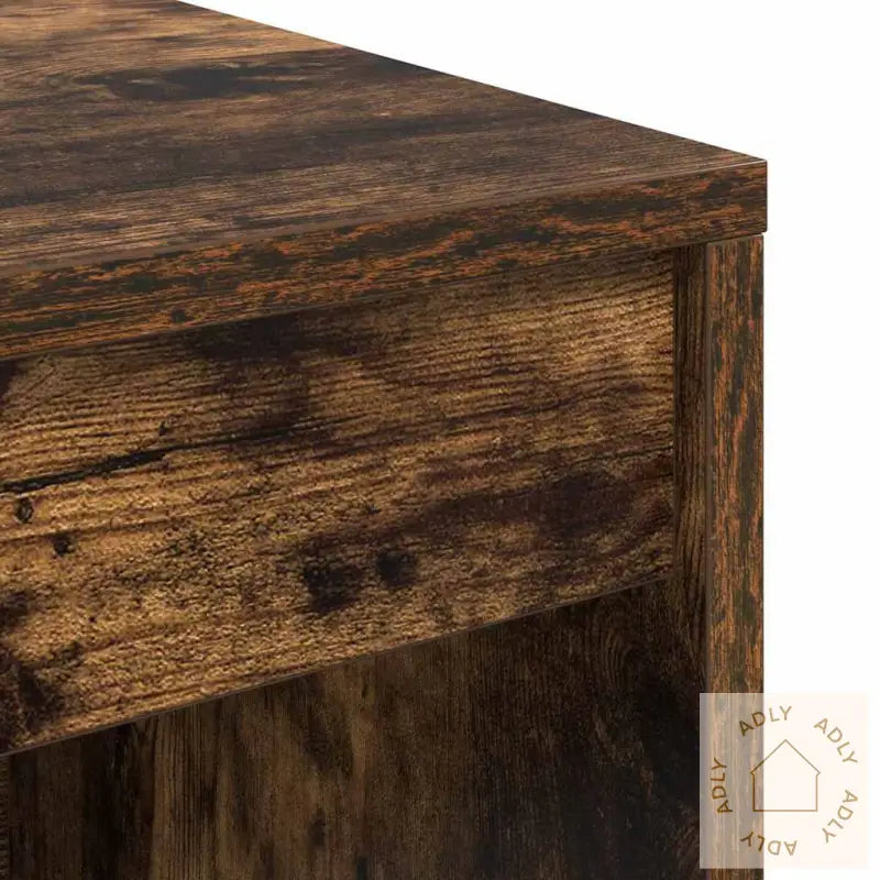 Skrivebord Med Lagring Røkt Eik Konstruert Tre