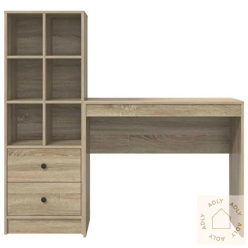 Skrivebord Med Lagring Sonoma Eik Konstruksjonstre