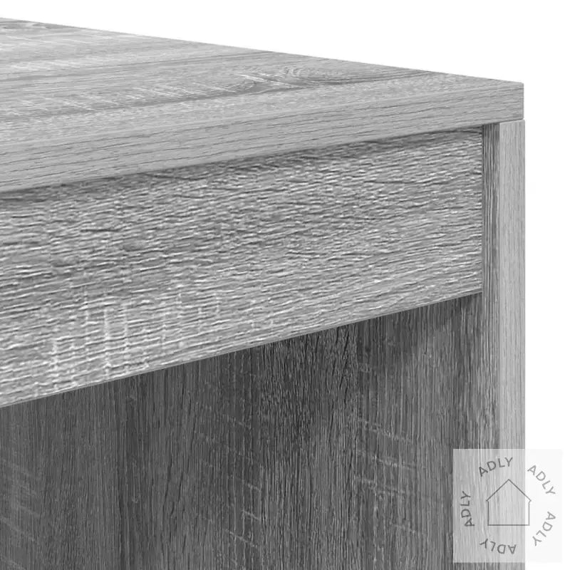 Skrivebord Med Lagring Grå Sonoma Konstruert Tre