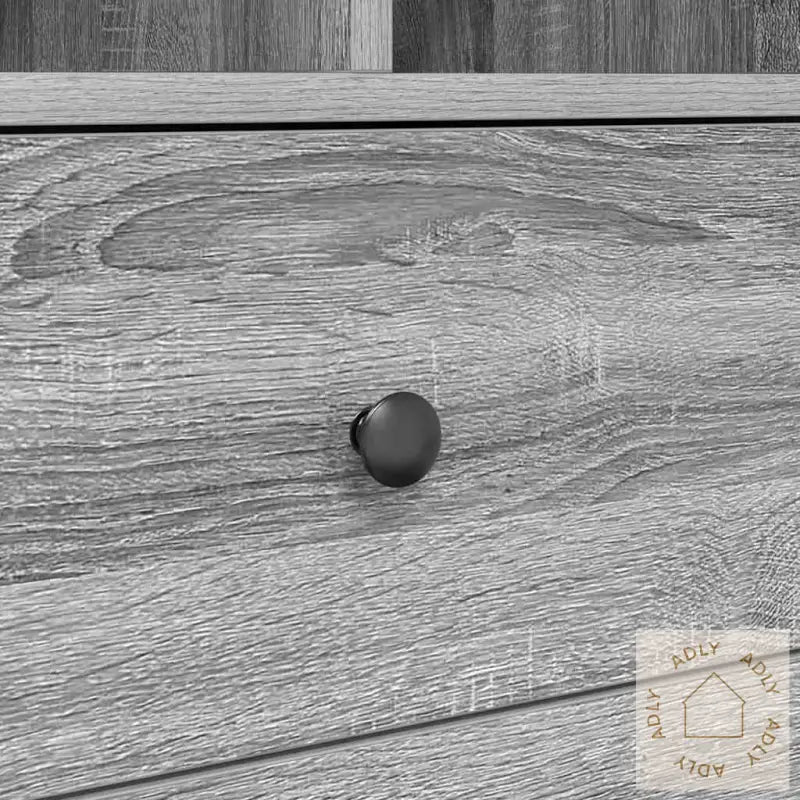 Skrivebord Med Lagring Grå Sonoma Konstruert Tre