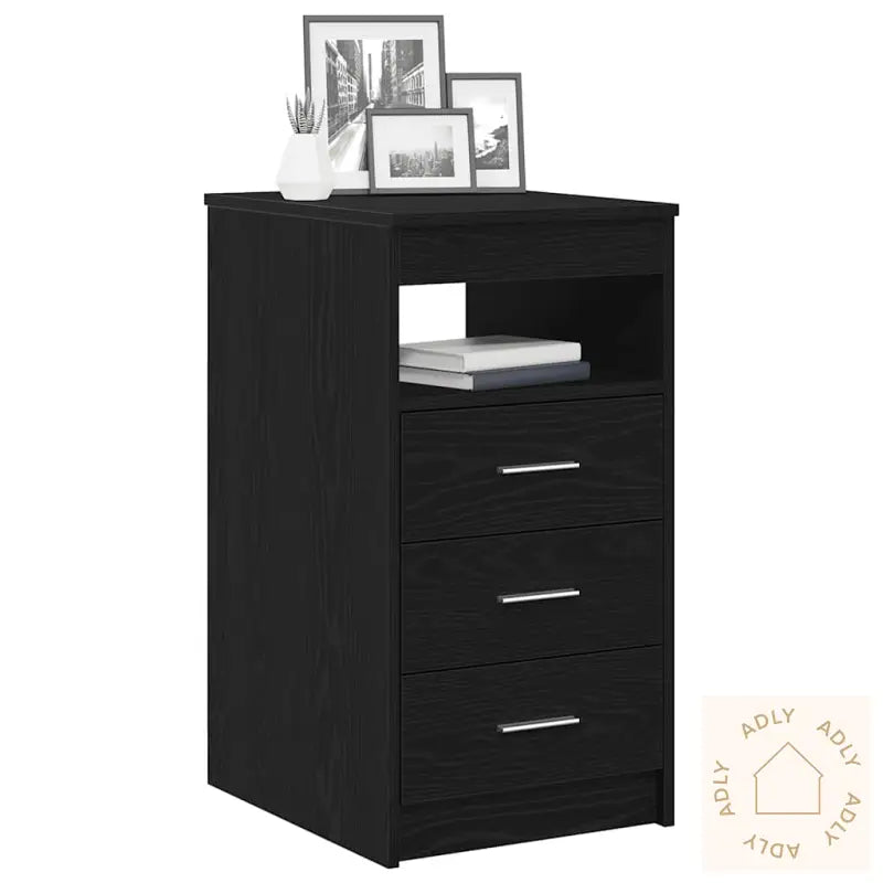 Kommode Svart Eik 40X50X76 Cm Konstruert Tre