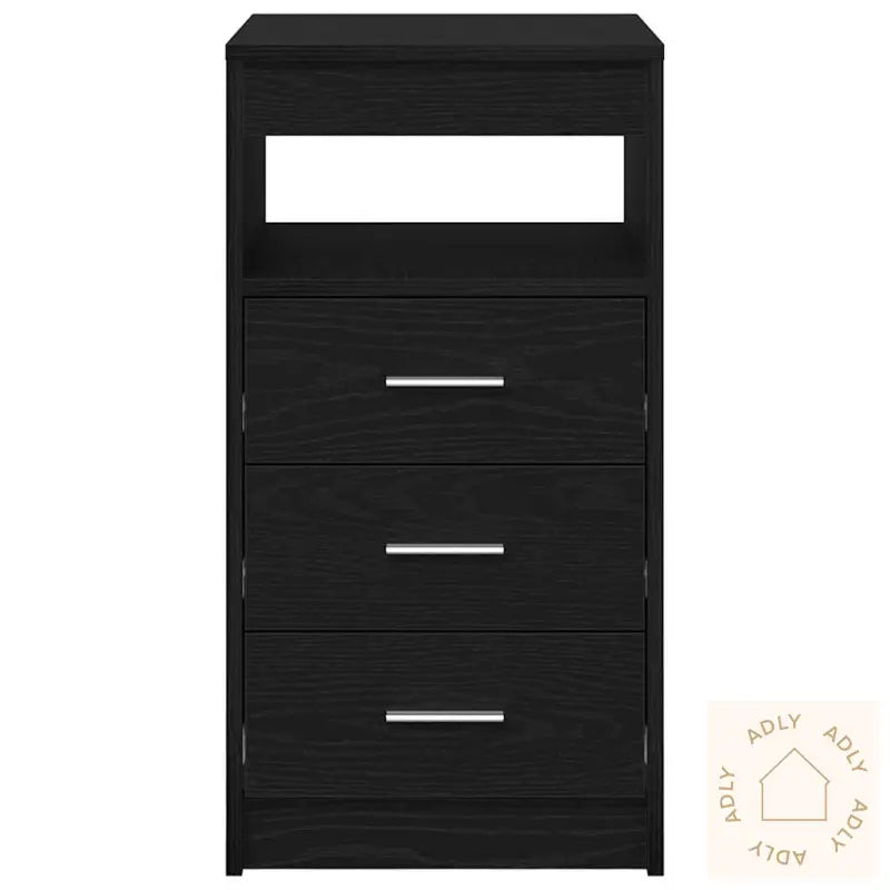 Kommode Svart Eik 40X50X76 Cm Konstruert Tre