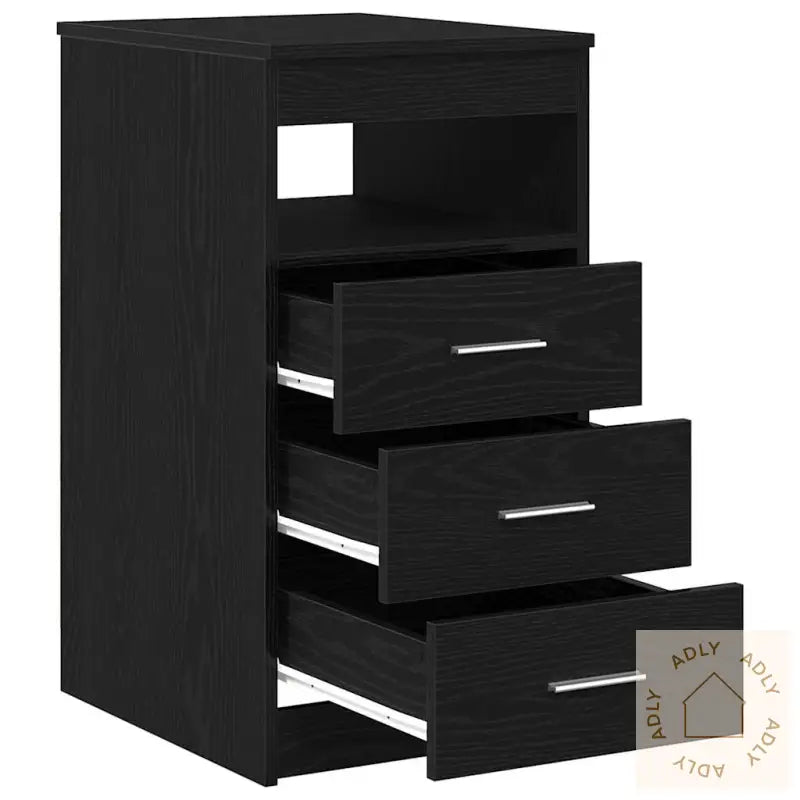 Kommode Svart Eik 40X50X76 Cm Konstruert Tre