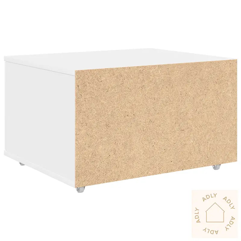 Skuffeskap Med Hjul Hvit 55X45X33,5 Cm Laget Av Tre