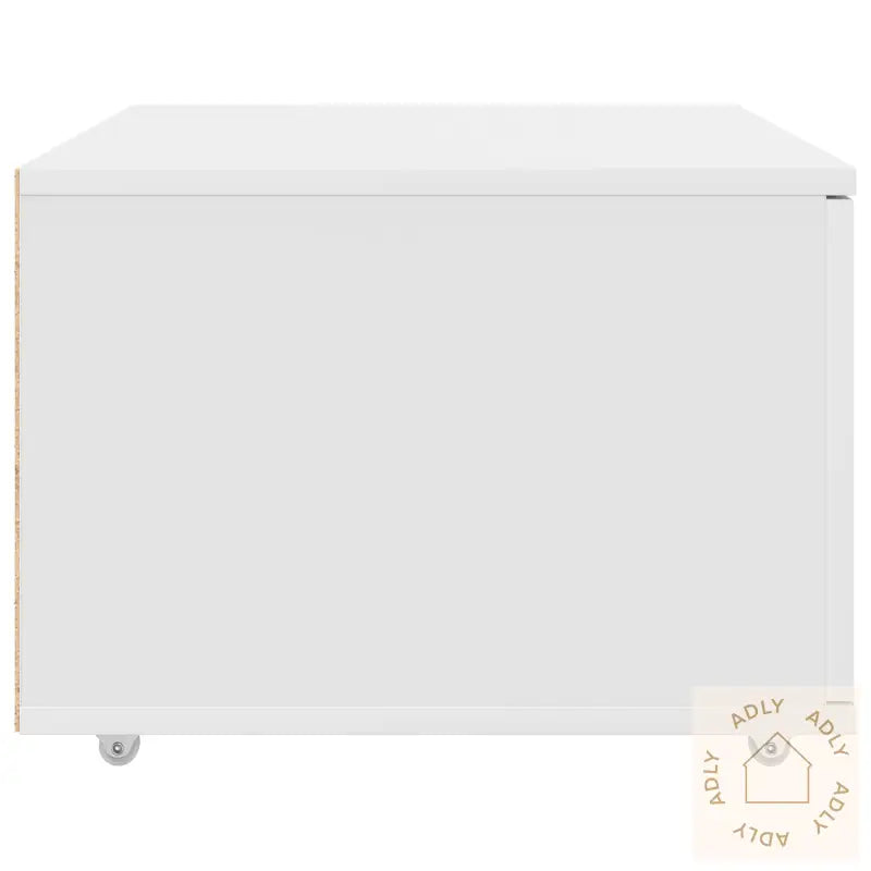 Skuffeskap Med Hjul Hvit 55X45X33,5 Cm Laget Av Tre