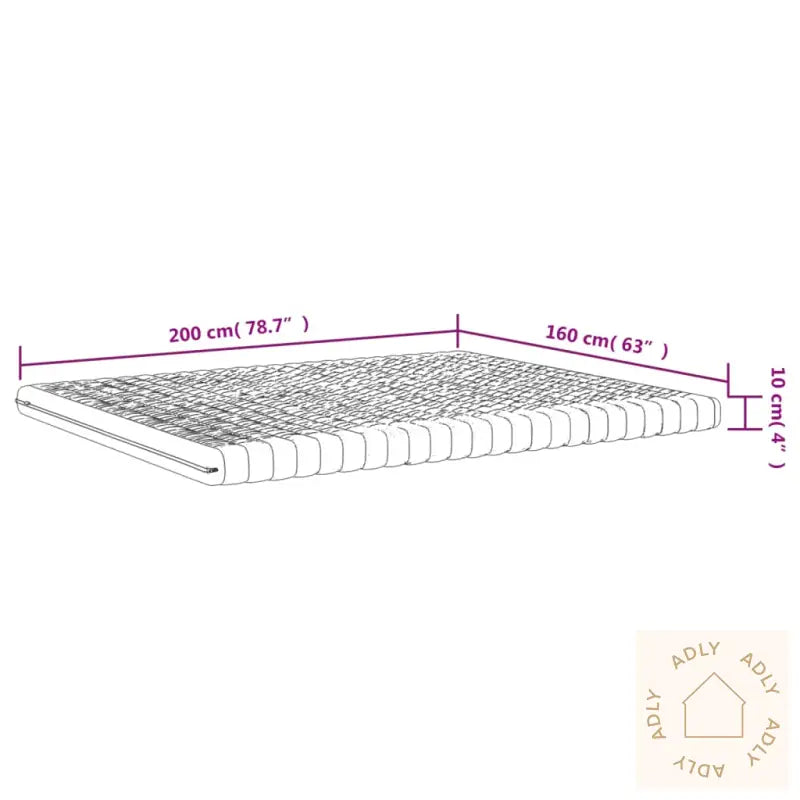 Skummadrass Hvit 160X200 Cm 7-Zone Hardhet 20 Ild
