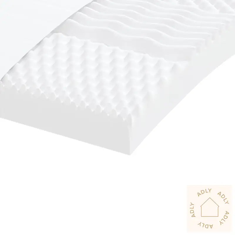 Skummadrass Hvit 90X190 Cm 7-Zone Hardhet 20 Ild