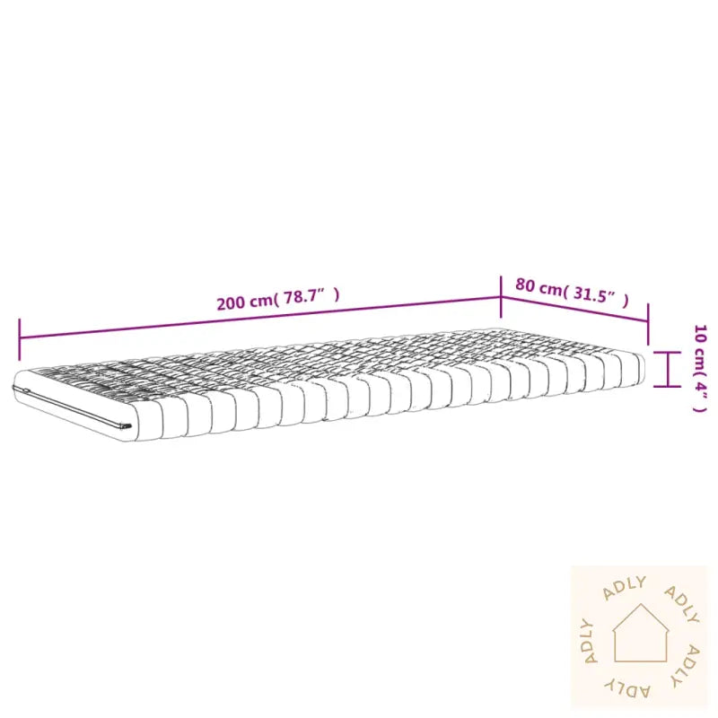 Skummadrasser 2 Stk Hvit 80X200 Cm 7-Zone Hardhet 20 Ild