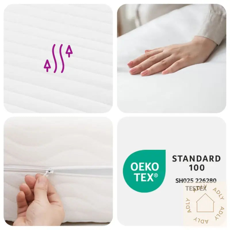 Skummadrasser 2 Stk Hvit 80X200 Cm 7-Zone Hardhet 20 Ild