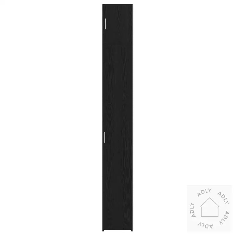 Slank Lagringsskap Svart Eik 30X42.5X225 Cm Konstruert Tre