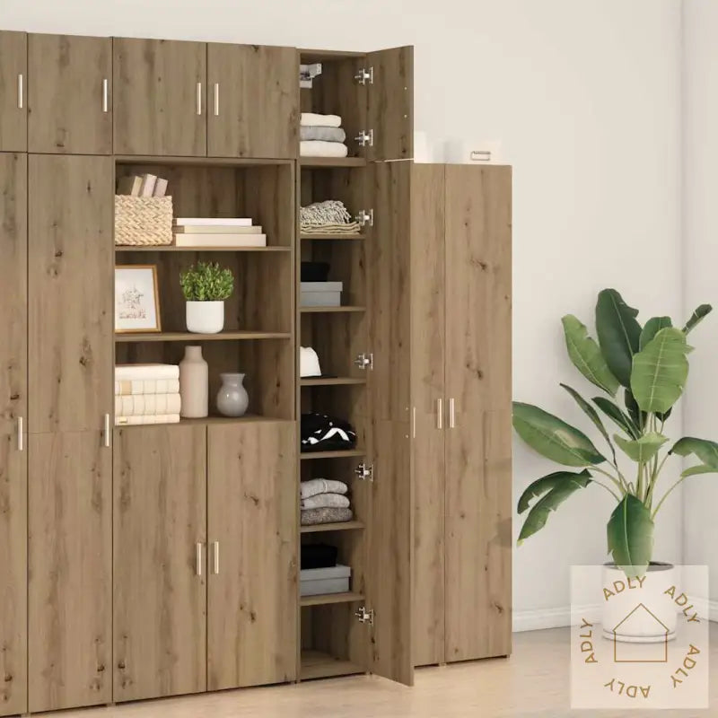 Slankt Lagringsskap Artisan Eik 30X42.5X225 Cm Konstruert Tre