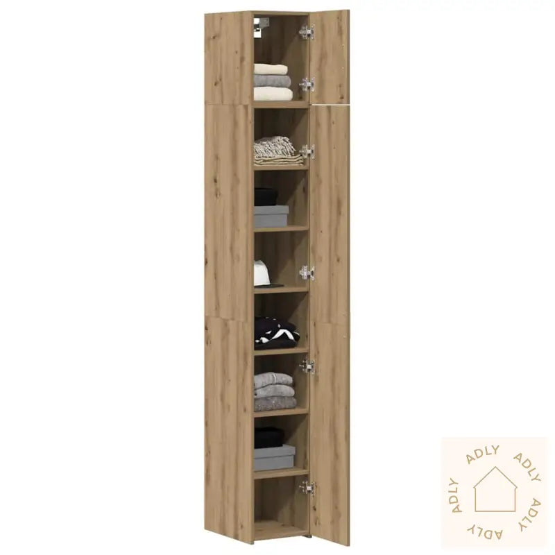 Slankt Lagringsskap Artisan Eik 30X42.5X225 Cm Konstruert Tre