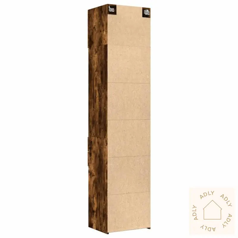 Smalt Oppbevaringsskap Røkt Eik 50X42,5X225 Cm Konstruert Tre