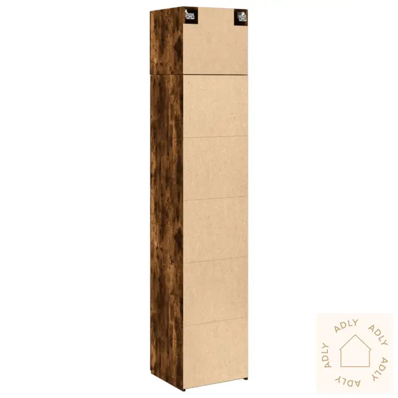 Smalt Oppbevaringsskap Røkt Eik 45X42,5X225 Cm Konstruert Tre