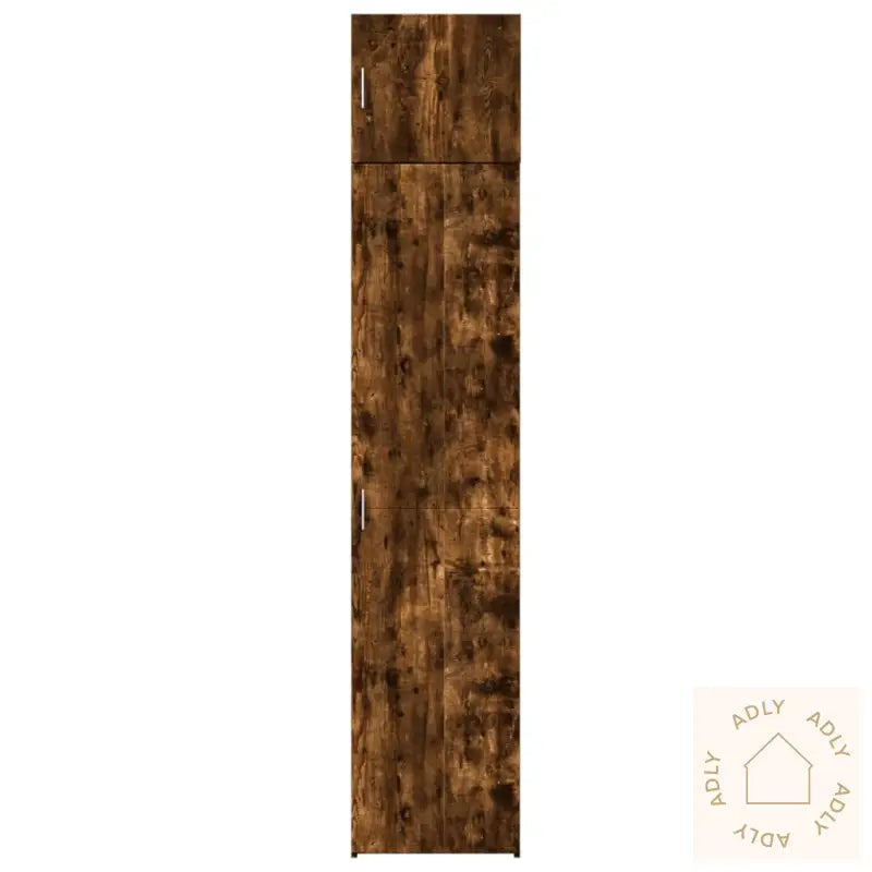 Smalt Oppbevaringsskap Røkt Eik 45X42,5X225 Cm Konstruert Tre