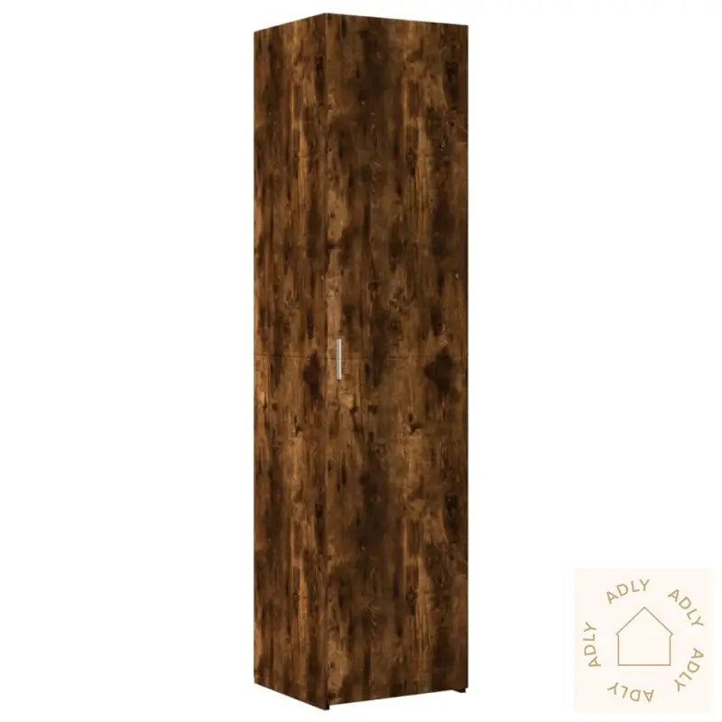 Smalt Oppbevaringsskap Røkt Eik 45X42,5X225 Cm Konstruert Tre