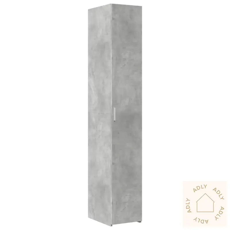 Smalt Oppbevaringsskap Betonggrå 30X42,5X225 Cm Konstruert Tre