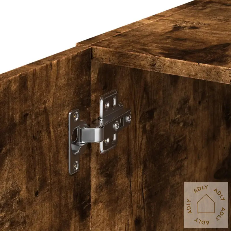 Smalt Oppbevaringsskap Røkt Eik 30X42,5X225 Cm Konstruert Tre