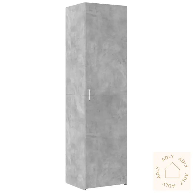 Smalt Oppbevaringsskap Betonggrå 50X42,5X225 Cm Konstruert Tre