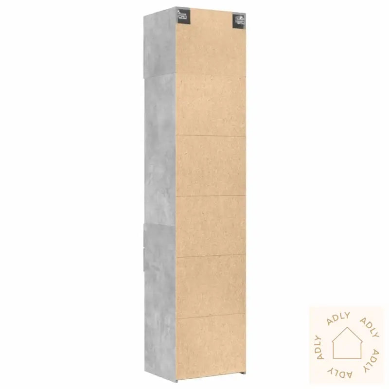 Smalt Oppbevaringsskap Betonggrå 50X42,5X225 Cm Konstruert Tre