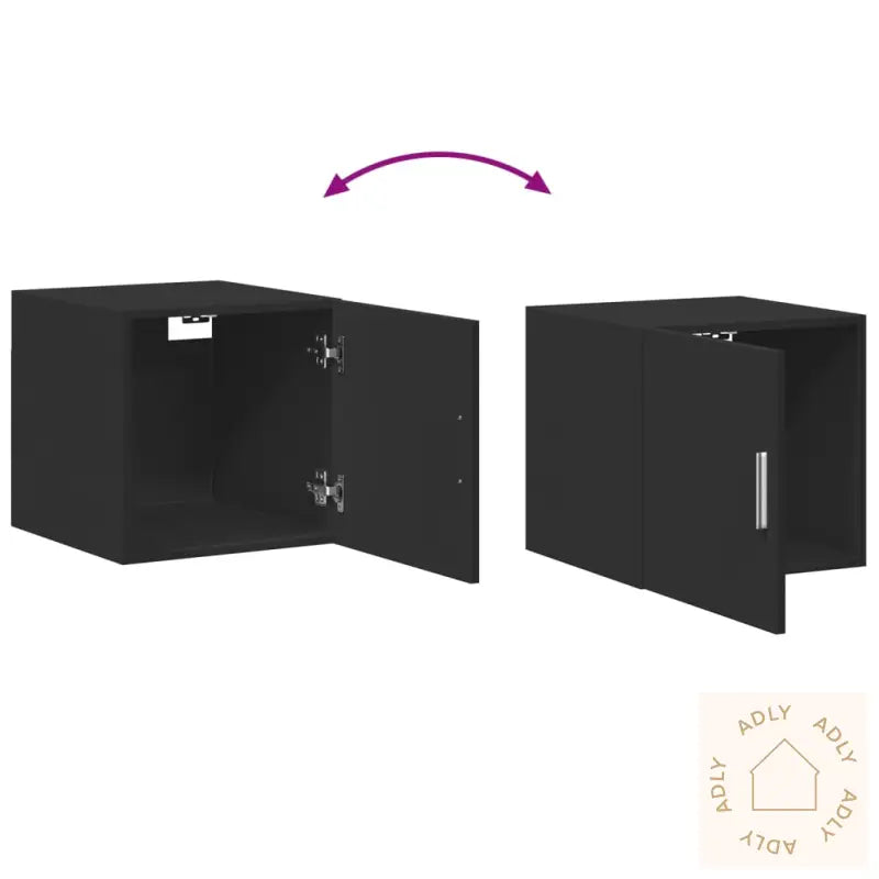 Smalt Oppbevaringsskap Svart 40X42,5X225 Cm Konstruert Tre