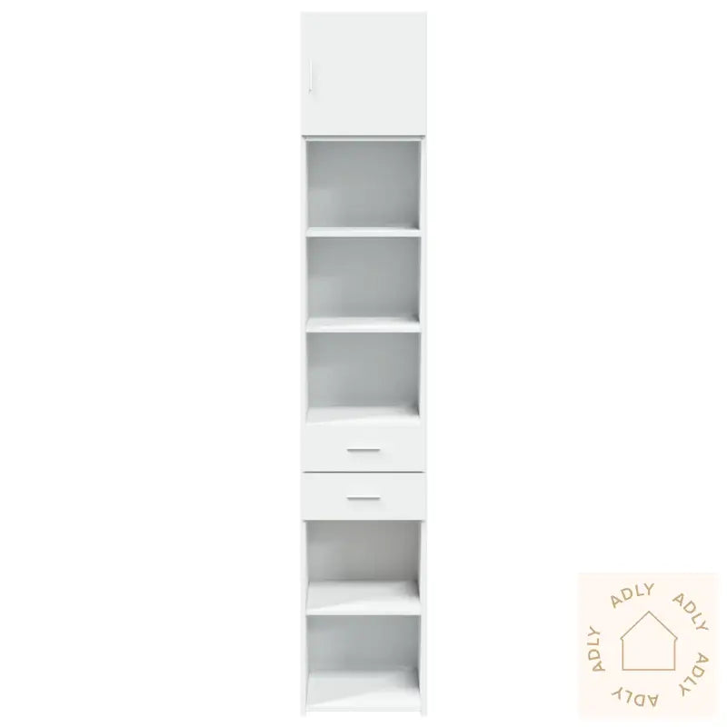 Smalt Oppbevaringsskap Hvit 40X42,5X225 Cm Konstruert Tre