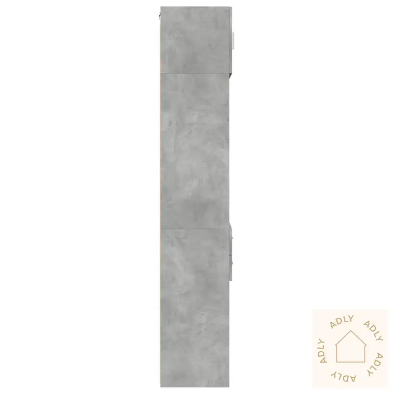 Smalt Oppbevaringsskap Betonggrå 50X42,5X225 Cm Konstruert Tre