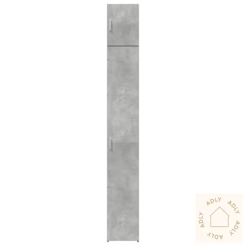 Smalt Oppbevaringsskap Betonggrå 30X42,5X225 Cm Konstruert Tre
