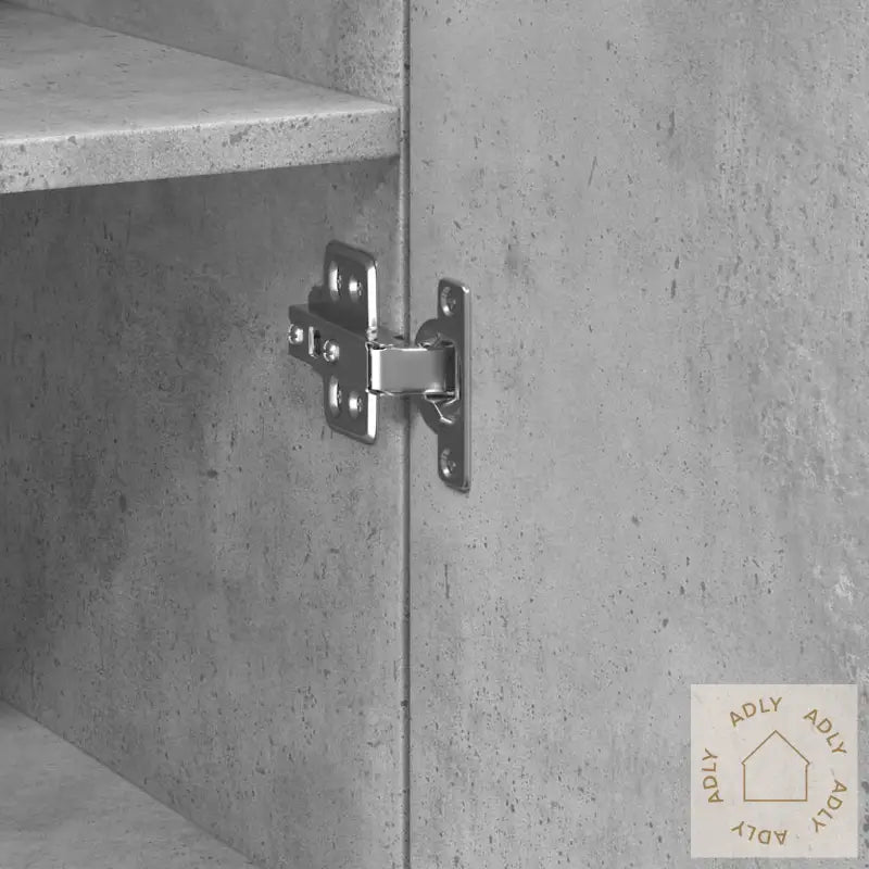 Smalt Oppbevaringsskap Betonggrå 50X42,5X225 Cm Konstruert Tre