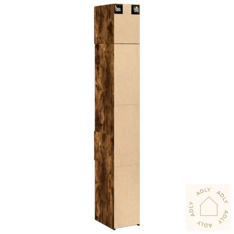 Smalt Oppbevaringsskap Røkt Eik 30X42,5X225 Cm Konstruert Tre