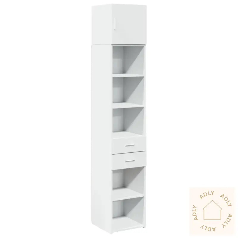 Smalt Oppbevaringsskap Hvit 40X42,5X225 Cm Konstruert Tre