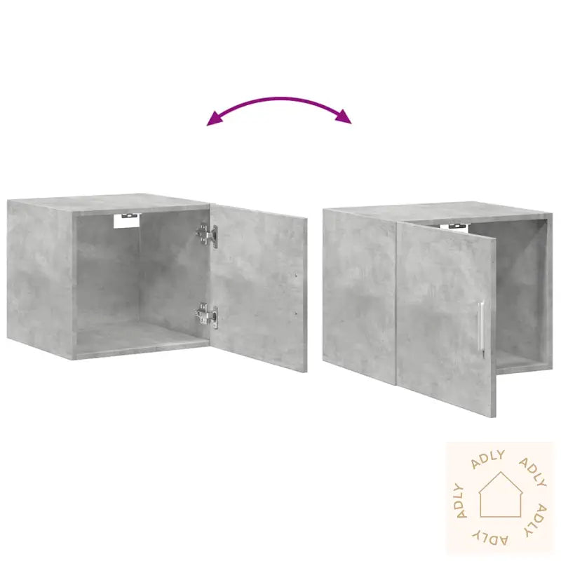 Smalt Oppbevaringsskap Betonggrå 50X42,5X225 Cm Konstruert Tre