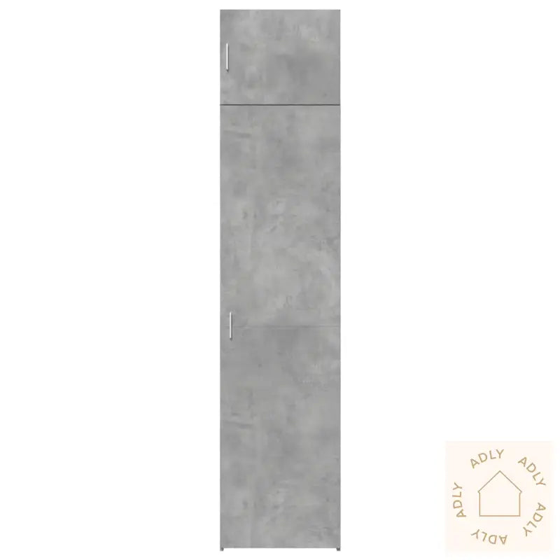 Smalt Oppbevaringsskap Betonggrå 50X42,5X225 Cm Konstruert Tre