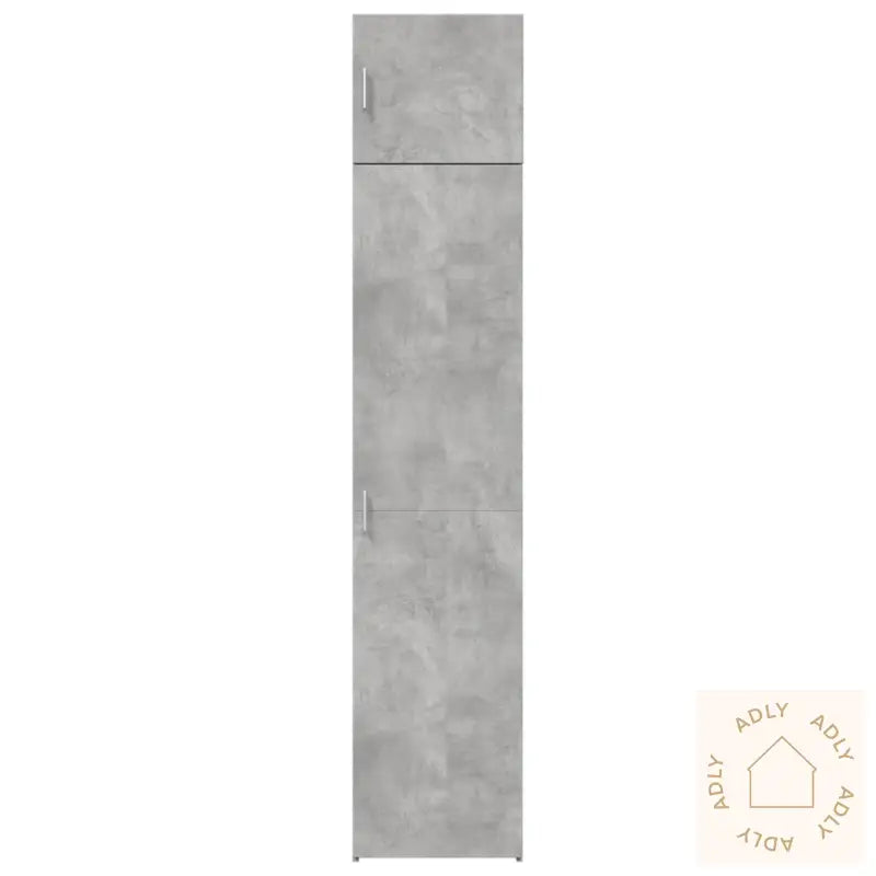 Smalt Oppbevaringsskap Betonggrå 45X42,5X225 Cm Konstruert Tre