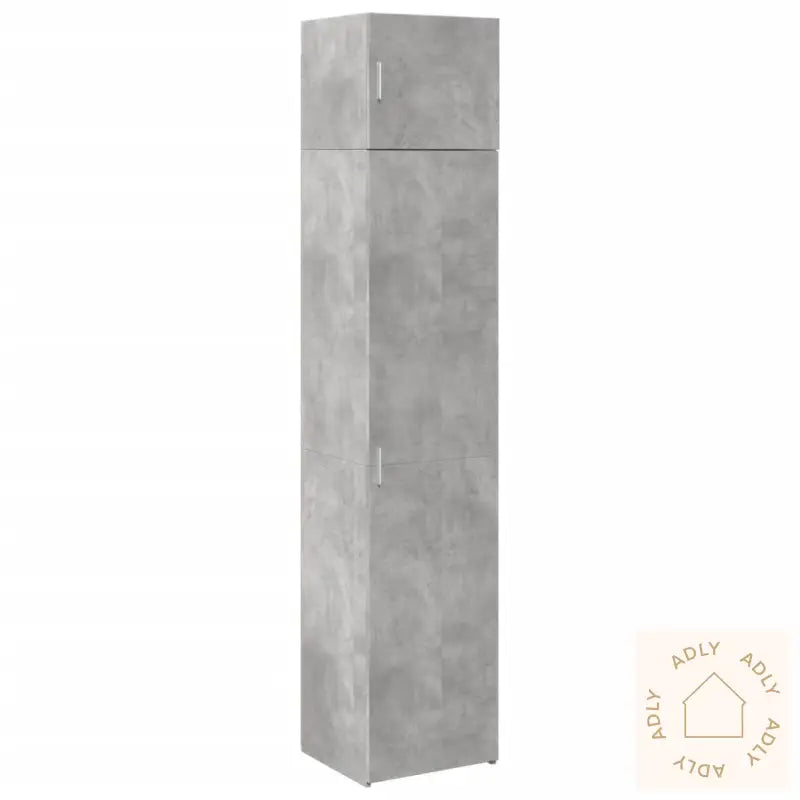 Smalt Oppbevaringsskap Betonggrå 45X42,5X225 Cm Konstruert Tre