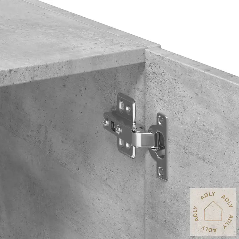 Smalt Oppbevaringsskap Betonggrå 50X42,5X225 Cm Konstruert Tre