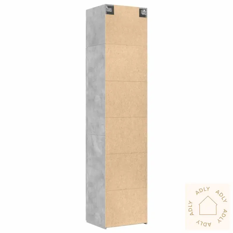 Smalt Oppbevaringsskap Betonggrå 50X42,5X225 Cm Konstruert Tre