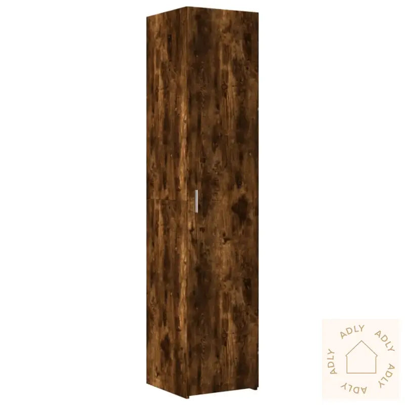 Smalt Oppbevaringsskap Røkt Eik 40X42,5X225 Cm Konstruert Tre