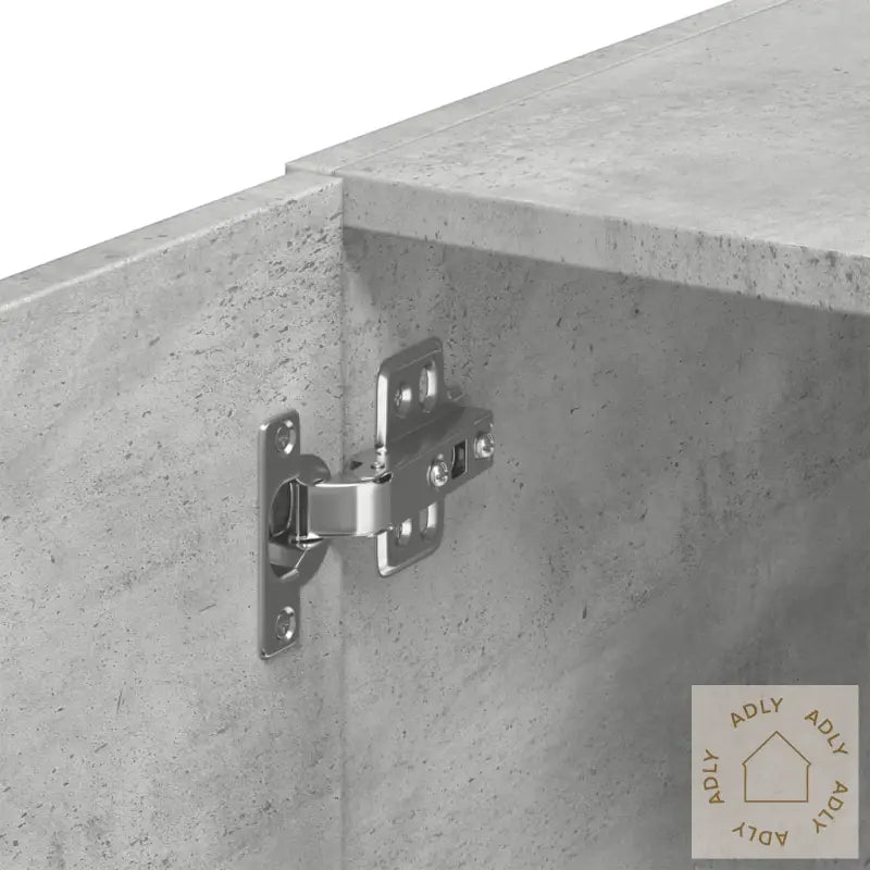 Smalt Oppbevaringsskap Betonggrå 45X42,5X225 Cm Konstruert Tre