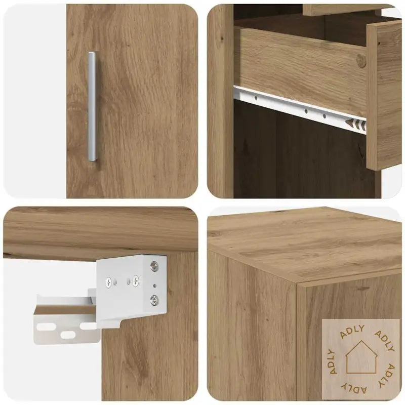 Slim Lagringsskap Kunstnerisk Eik 30X42.5X225 Cm Konstruert Tre