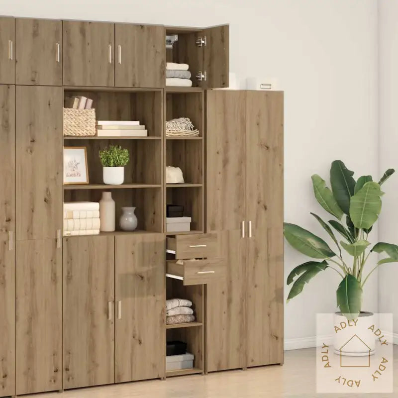 Slim Lagringsskap Kunstnerisk Eik 30X42.5X225 Cm Konstruert Tre