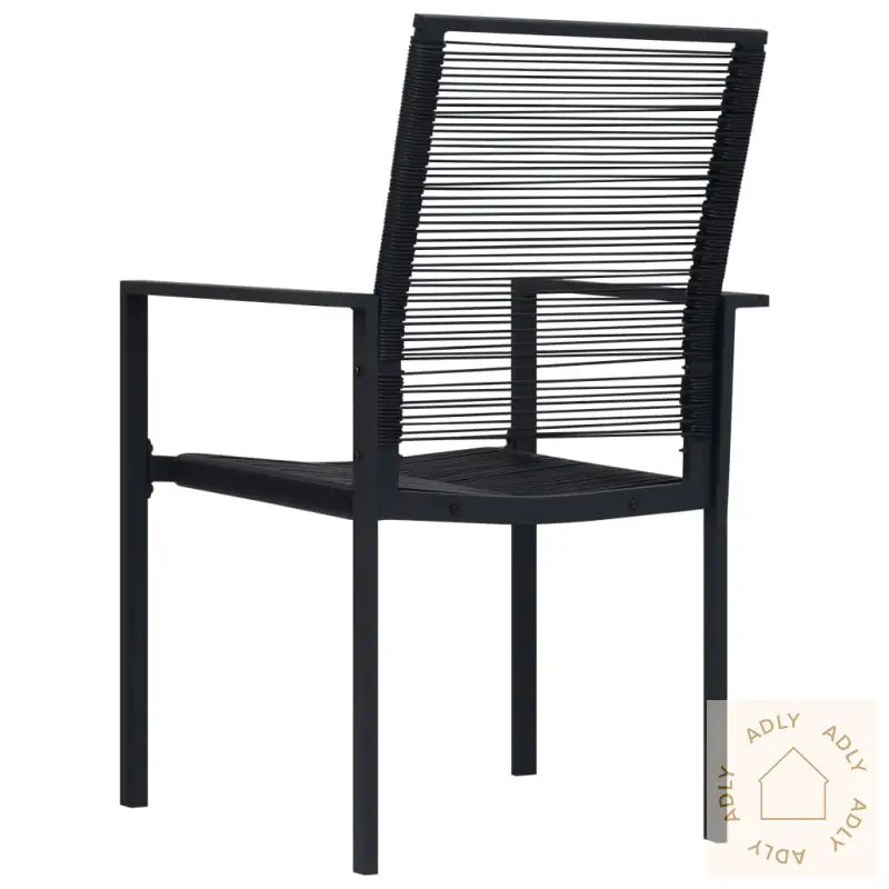 Hagestoler 4 Stk Pvc Rotting Svart