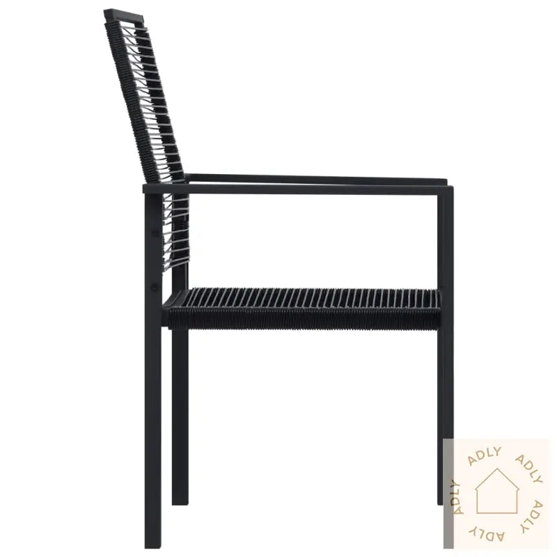 Hagestoler 4 Stk Pvc Rotting Svart