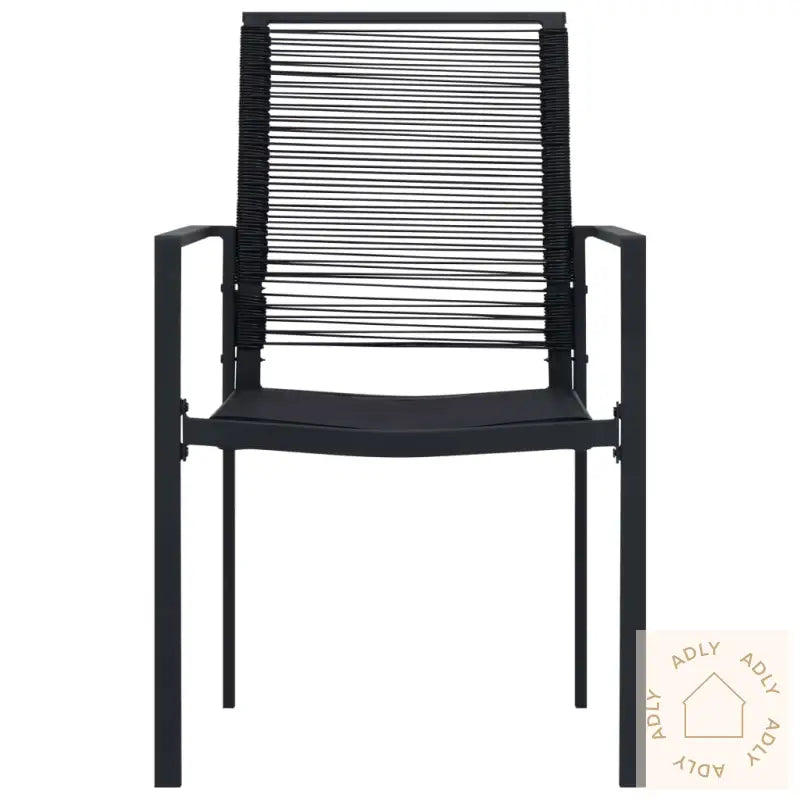 Hagestoler 4 Stk Pvc Rotting Svart