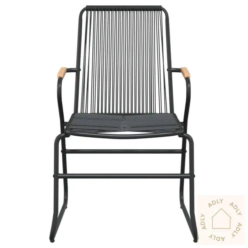 Hagestoler 2 Stk Svart 58X59X85,5 Cm Pvc Rotting