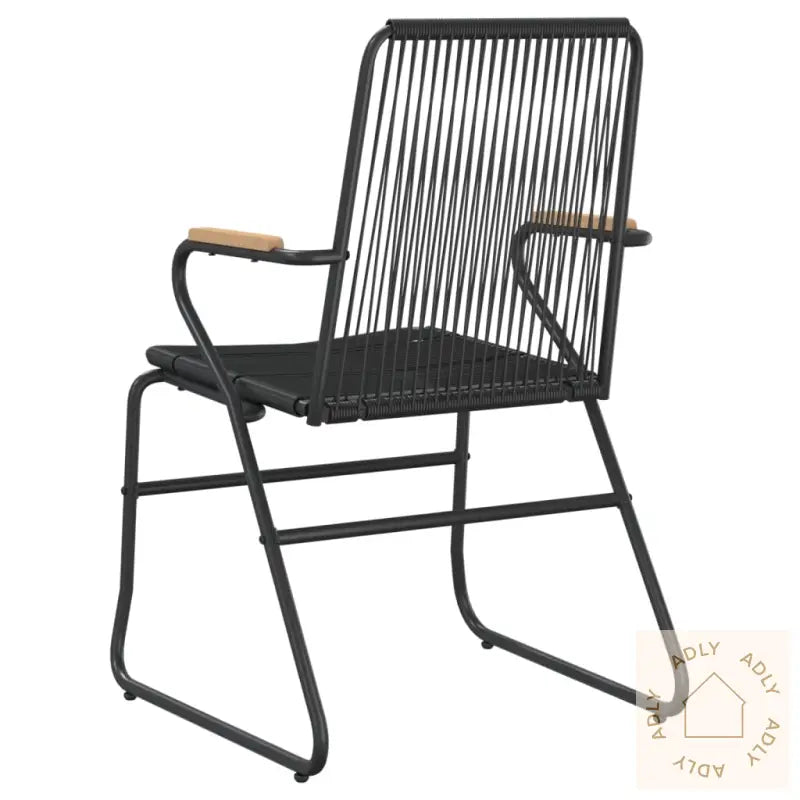 Hagestoler 2 Stk Svart 58X59X85,5 Cm Pvc Rotting