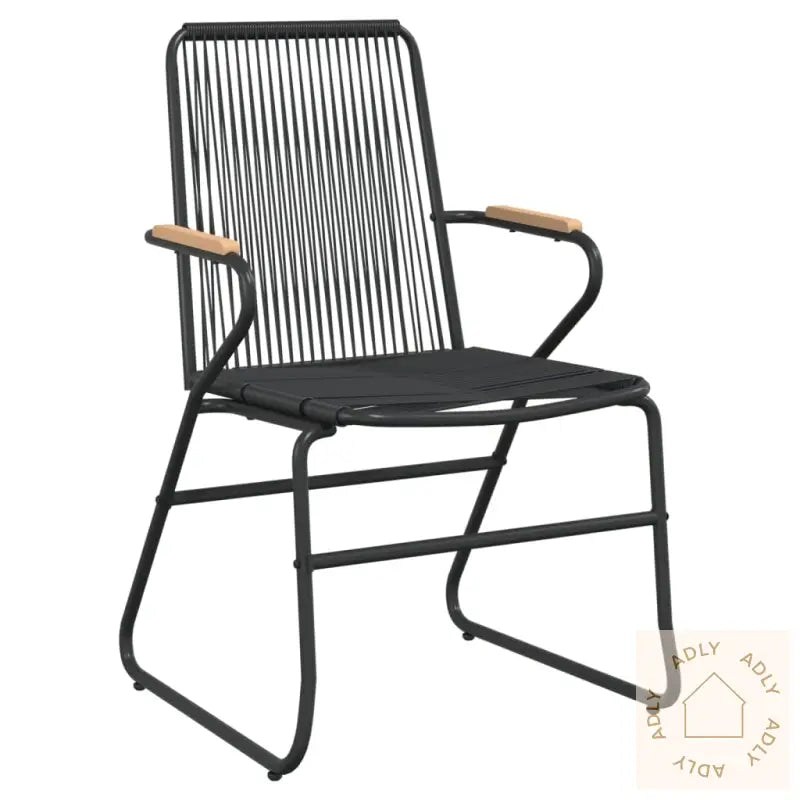 Hagestoler 2 Stk Svart 58X59X85,5 Cm Pvc Rotting