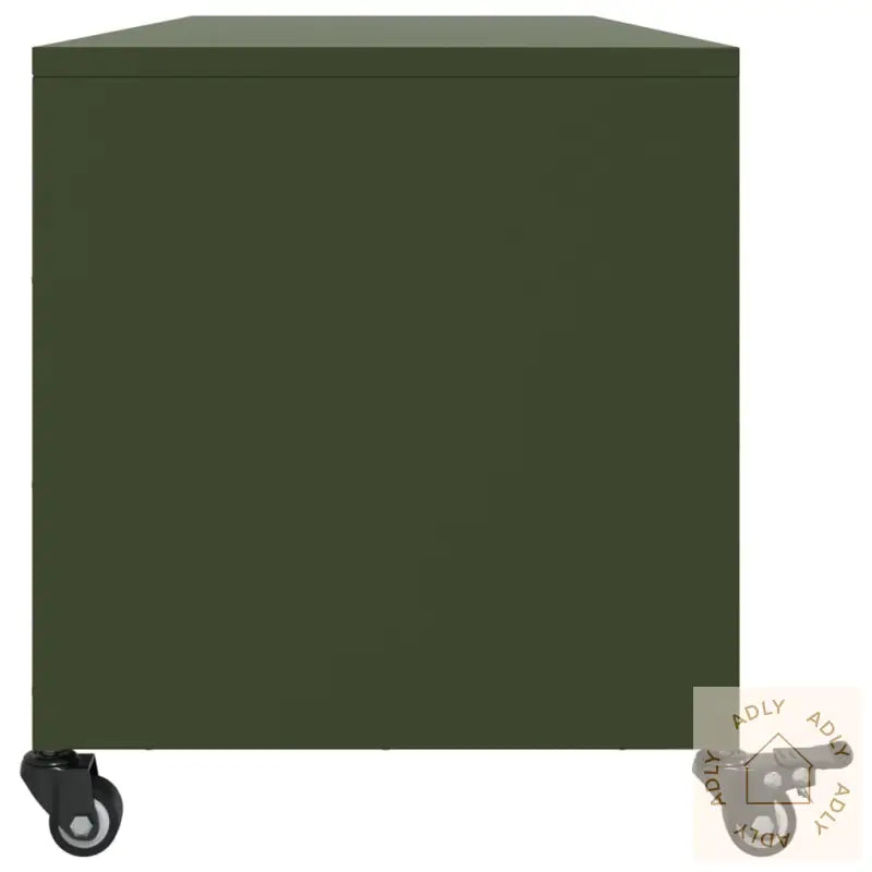 Tv-Benk Olivengrønn 100,5X39X43,5 Cm Stål